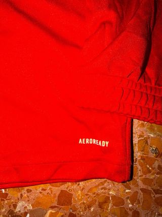 Sudadera Adidas media cremallera roja