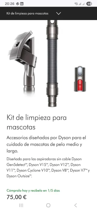 Kit Limpieza Mascotas Dyson