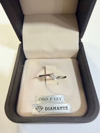 Anillo Diamante 0.20CT Oro Blanco 18K