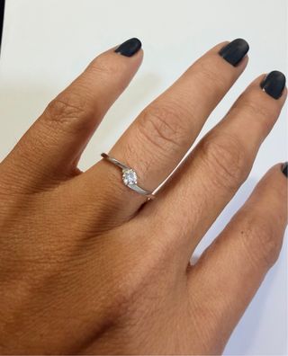 Anillo Diamante 0.20CT Oro Blanco 18K