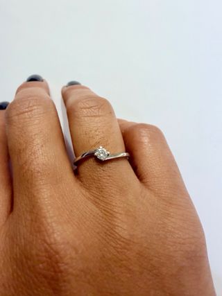 Anillo Diamante 0.20CT Oro Blanco 18K