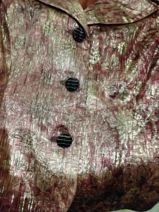 Chaqueta fiesta dorada y fucsia