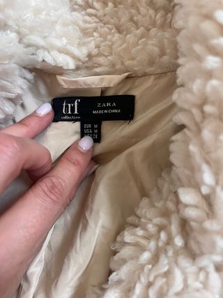 Cazadora bomber borrego TRF beige