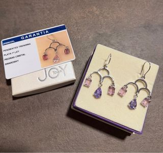 Pendientes Plata 1ª Ley con piedras swarosky