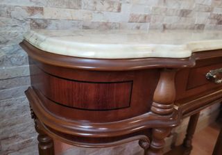 Mueble salon mueble recibidor de madera marmol