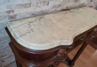 Mueble salon mueble recibidor de madera marmol