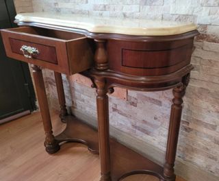 Mueble salon mueble recibidor de madera marmol