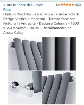 2 Termoarredo grigio antracite verticale