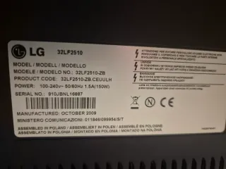 Televisor LG 32" con Chromecast.