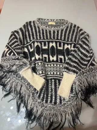 Poncho de punto talla única