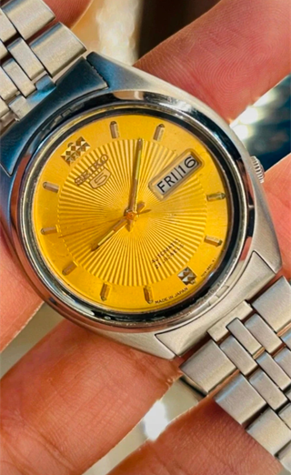 Seiko 5 giallo 7019 movimento
