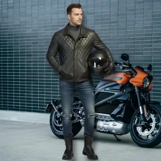 Cazadora Piel Acolchada hombre XL 56 ECI NUEVA