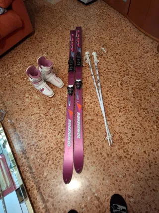 Sci Rossignol Lady, Scarponi Salomon e Bastoni