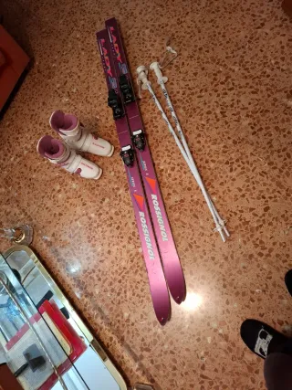 Sci Rossignol Lady, Scarponi Salomon e Bastoni