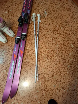 Sci Rossignol Lady, Scarponi Salomon e Bastoni