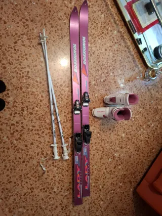 Sci Rossignol Lady, Scarponi Salomon e Bastoni