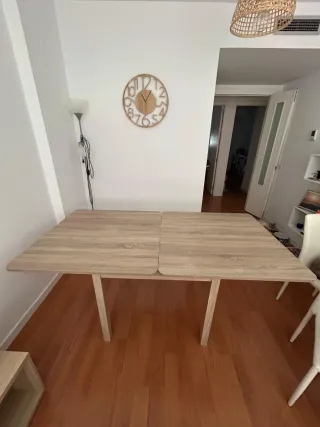 Comedor extensible madera 90cm x 90 cm sillas