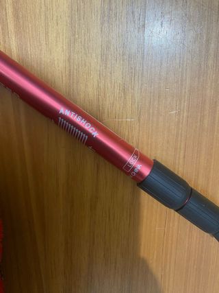 Bastón de trekking rojo