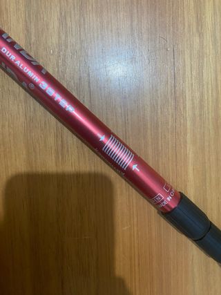 Bastón de trekking rojo