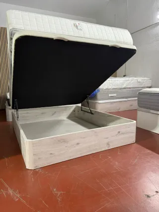 Canapé Blanco y Colchón Flex Breda 150x190