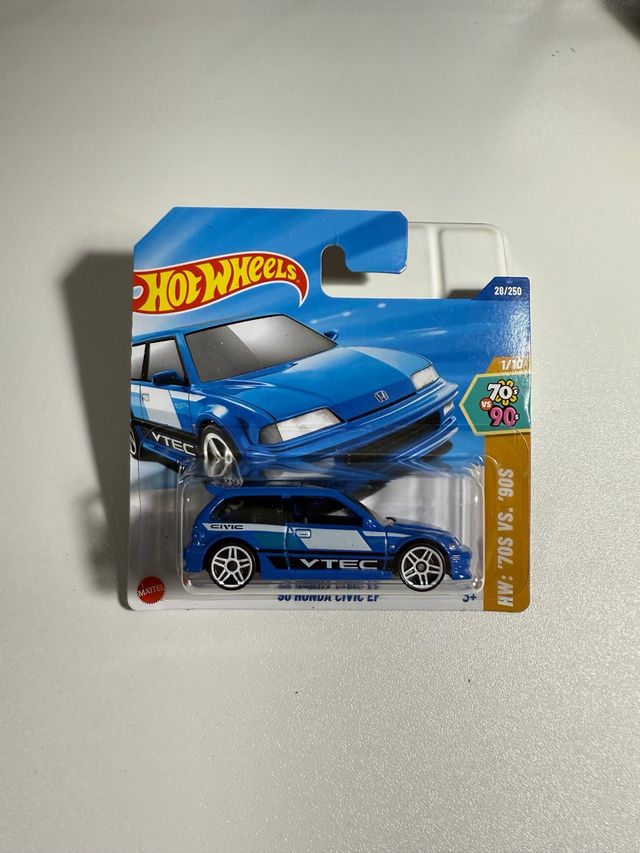 Hot Wheels 90 Honda Civic EF Azul