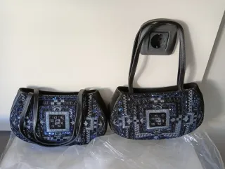 Lote 2 bolsos de fiesta bordados a estrenar