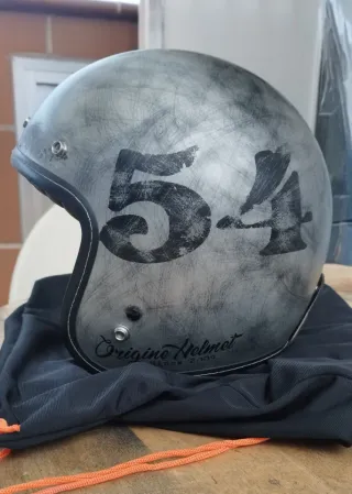 Casco Moto Jet Cuadros Vintage