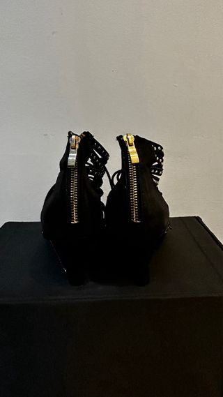 Zapatos de baile negros con pedrería