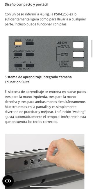 Teclado Yamaha 61 teclas