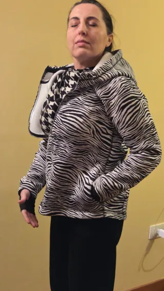 Giacca tecnica zebrata