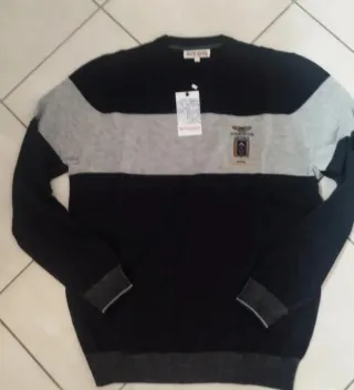 Maglione Aeronautica Militare uomo grigio/nero