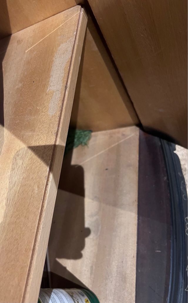 Aparador antiguo madera negro y plata