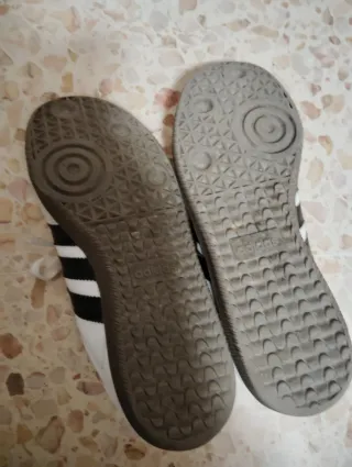 Zapatillas Adidas Samba Mujer Gris/Blanco