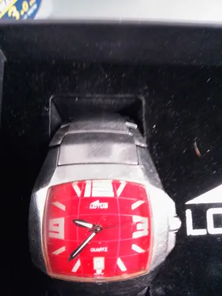 Reloj Lotus Hombre Rojo y Plateado