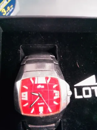 Reloj Lotus Hombre Rojo y Plateado