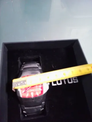 Reloj Lotus Hombre Rojo y Plateado