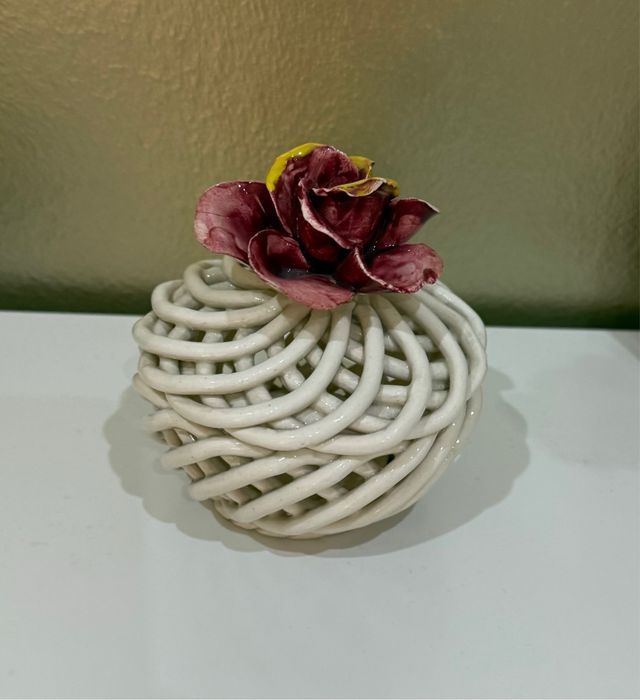 Caja Joyero De Cerámica Capodimonte