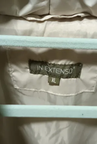 Abrigo largo mujer crema talla M-L