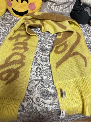 Bufanda Mujer Amarilla y Marrón