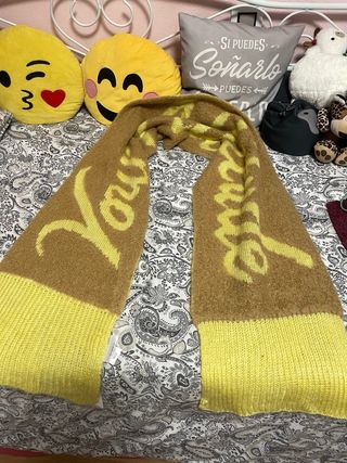 Bufanda Mujer Amarilla y Marrón