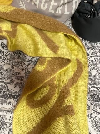 Bufanda Mujer Amarilla y Marrón