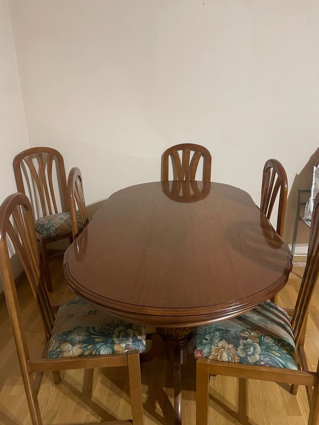 Mesa y 6 sillas de comedor