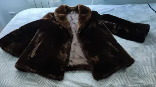 Abrigo piel mouton marrón