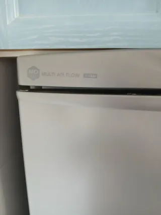 Nevera combi plateada