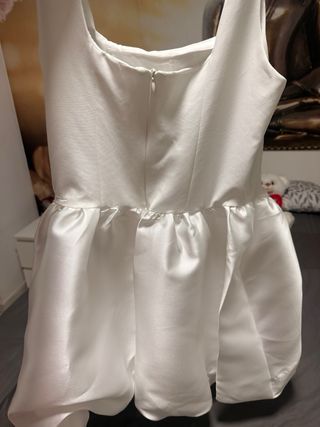 Vestido blanco globo