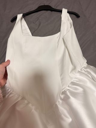 Vestido blanco globo