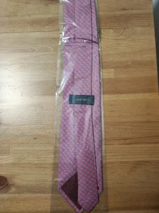 Corbata Lester Pura Seda Rosa
