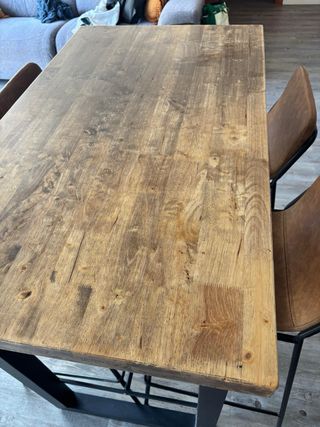 Tavolo alto cucina in legno e metallo