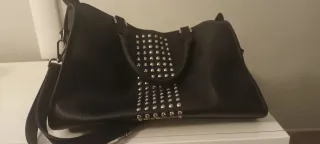 Borsa Gio Cellini Nera con Borchie Argento