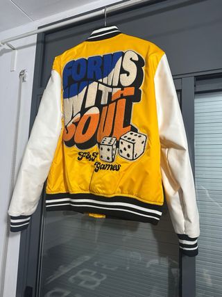 Chaqueta Bomber Amarilla y Blanca 1991